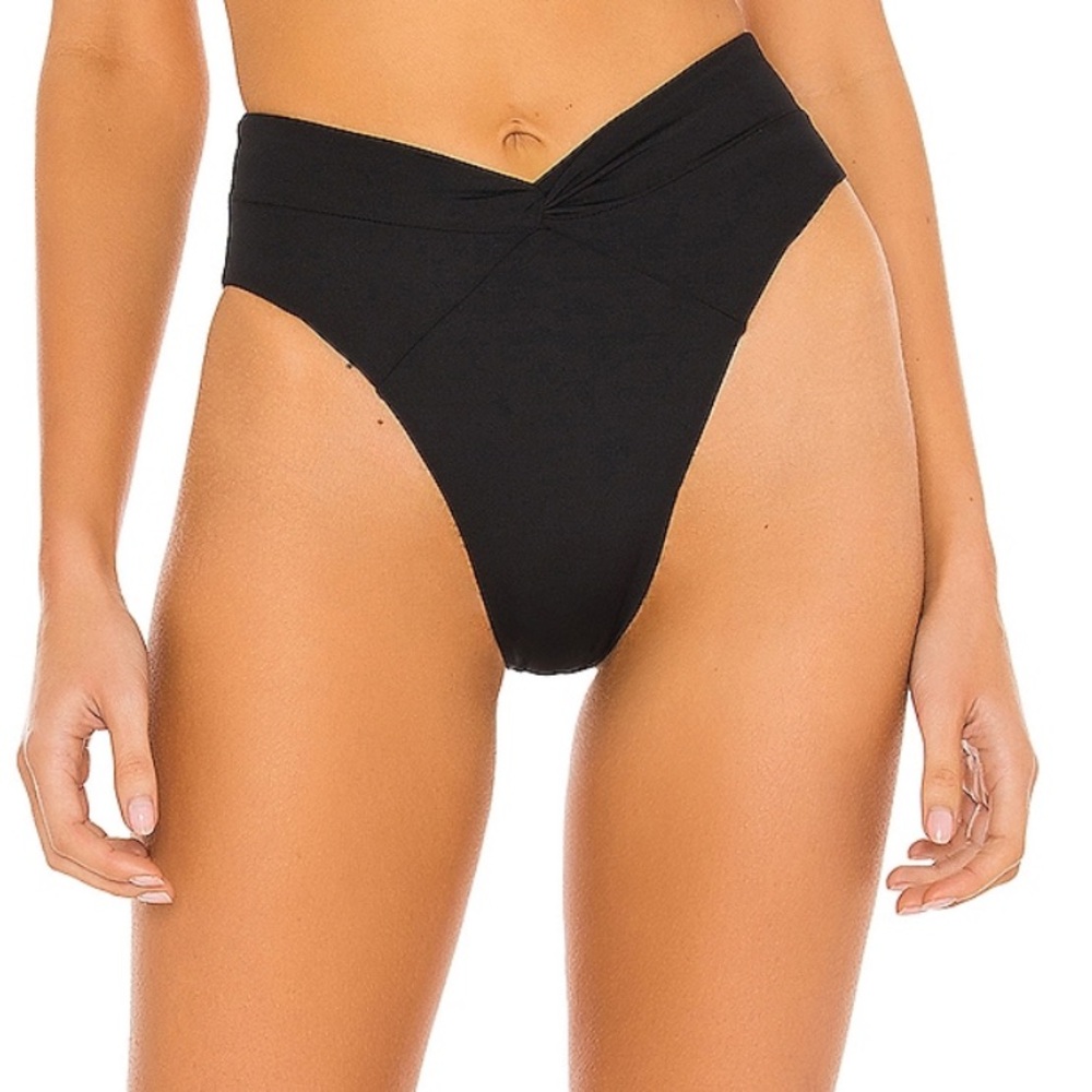 NWT l*space Nancy Lee Bitsy Bikini Bottom in black XS
